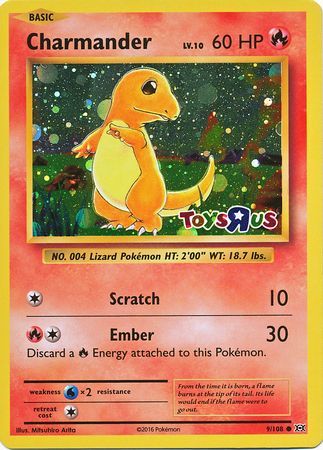 Charmander (9/108) (Toys R Us Promo) [XY: Evolutions] | Card Citadel