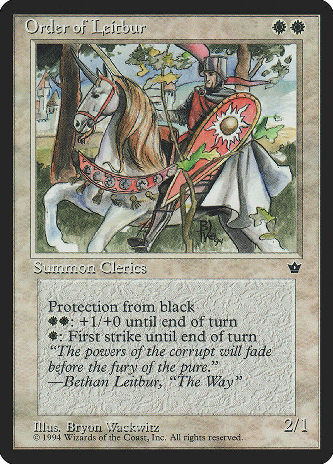 Order of Leitbur (Horse Facing Left) [Fallen Empires] | Card Citadel