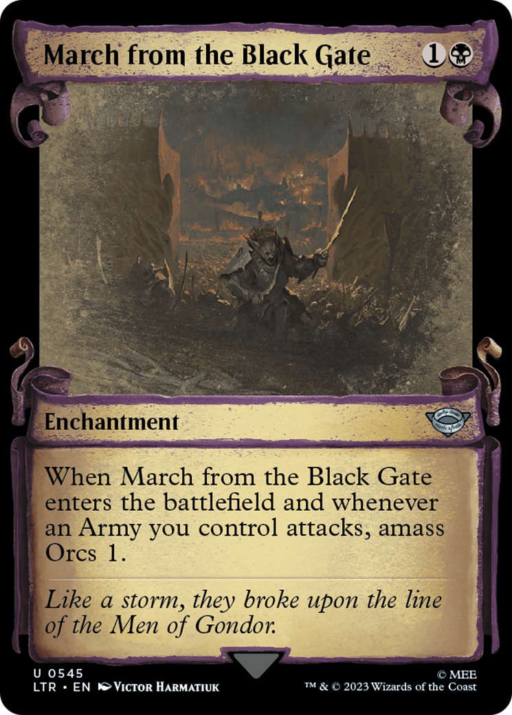 March from the Black Gate [The Lord of the Rings: Tales of Middle-Earth Showcase Scrolls] | Card Citadel