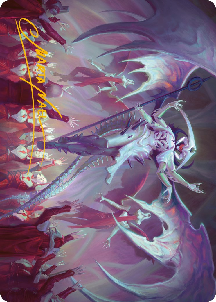 Atraxa, Grand Unifier Art Card (Gold-Stamped Signature) [Phyrexia: All Will Be One Art Series] | Card Citadel