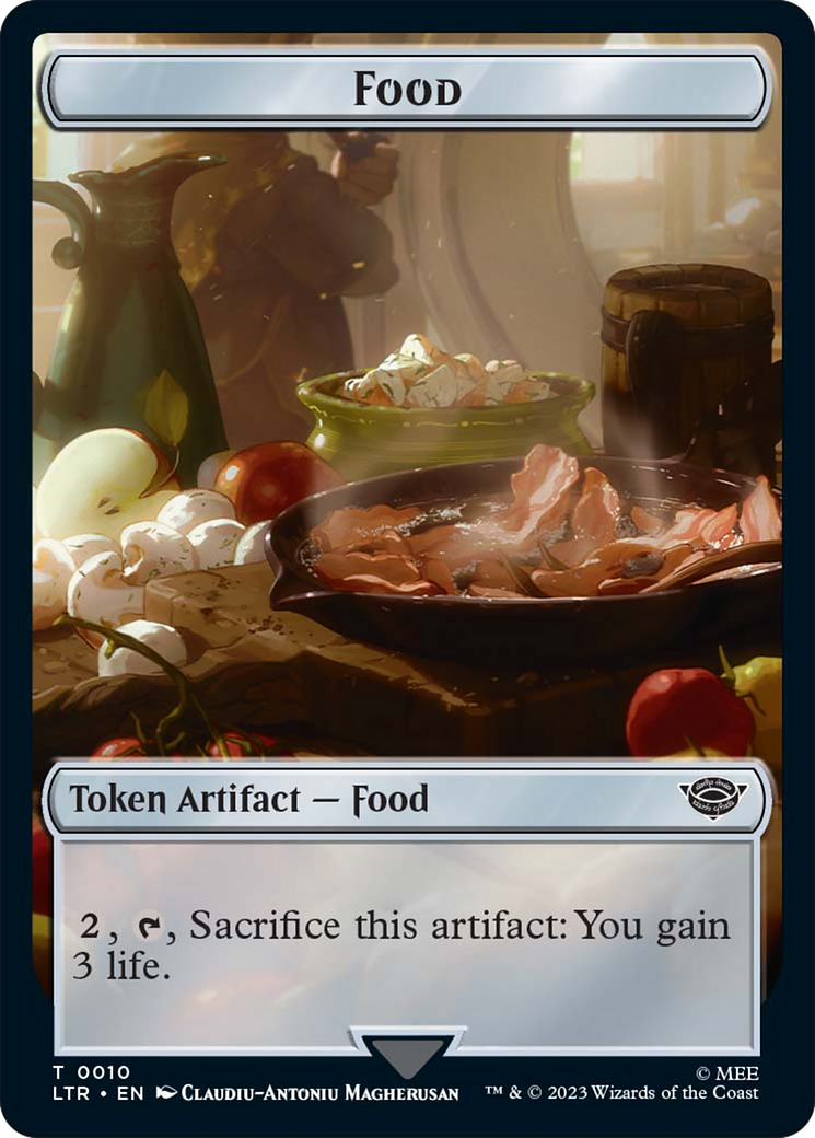 Food (10) // Treasure Double-Sided Token [The Lord of the Rings: Tales of Middle-Earth Tokens] | Card Citadel