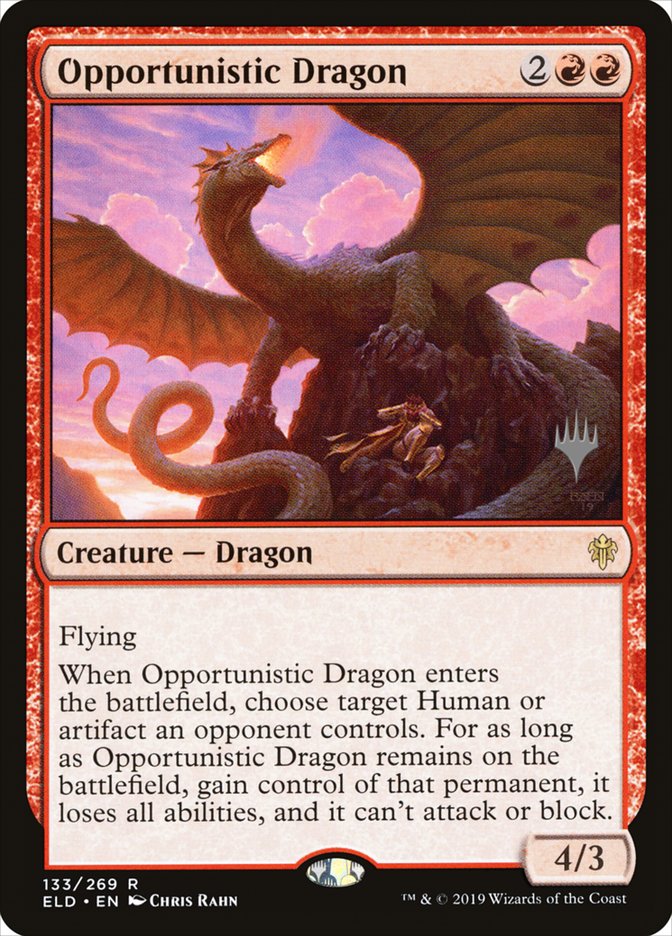 Opportunistic Dragon (Promo Pack) [Throne of Eldraine Promos] | Card Citadel