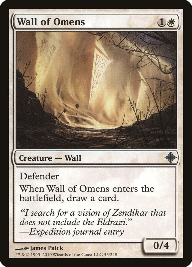Wall of Omens [Rise of the Eldrazi] | Card Citadel