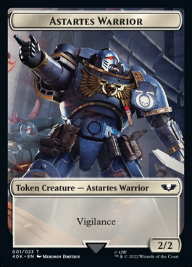 Astartes Warrior // Cherubael Double-sided Token (Surge Foil) [Universes Beyond: Warhammer 40,000 Tokens] | Card Citadel