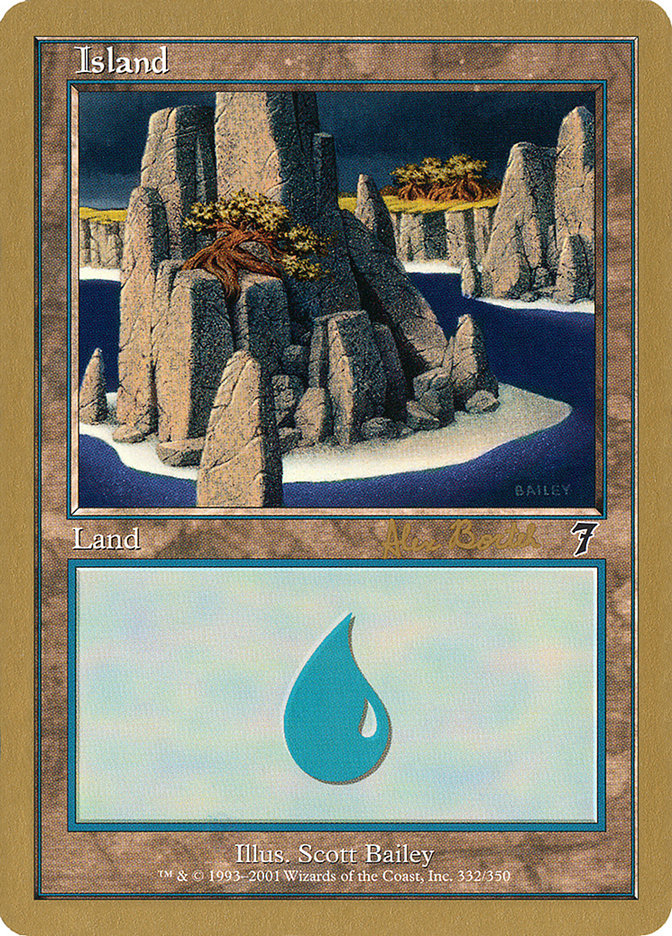 Island (ab332) (Alex Borteh) [World Championship Decks 2001] | Card Citadel