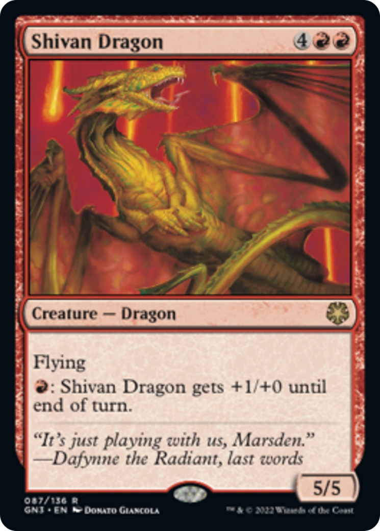 Shivan Dragon [Game Night: Free-for-All] | Card Citadel