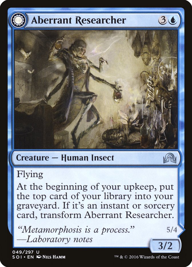 Aberrant Researcher // Perfected Form [Shadows over Innistrad] | Card Citadel