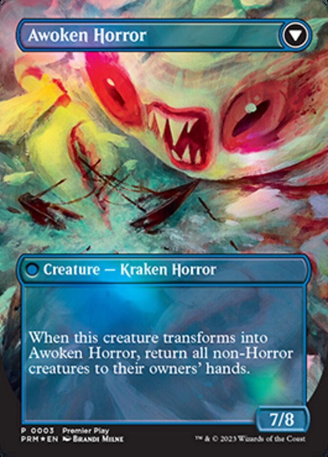 Thing in the Ice // Awoken Horror (Borderless Alternate Art) [Regional Championship Qualifiers 2023] | Card Citadel