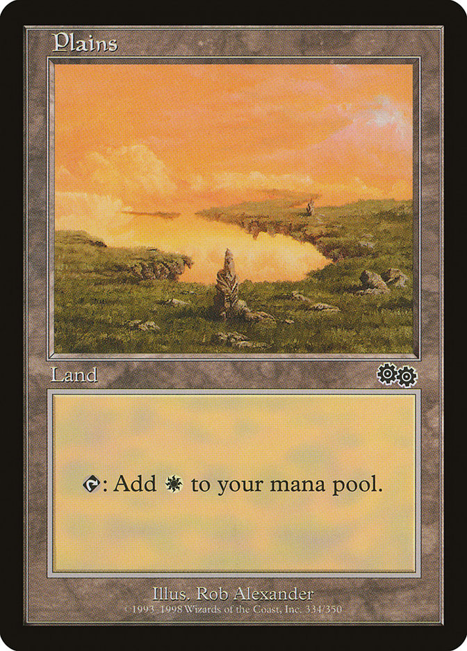 Plains (334) [Urza's Saga] | Card Citadel