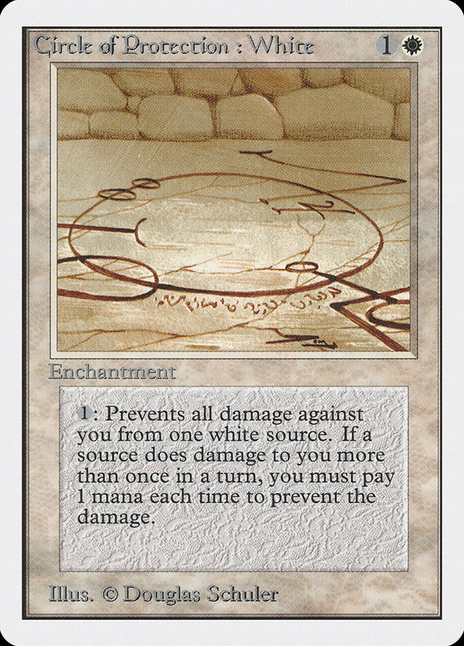 Circle of Protection: White [Unlimited Edition] | Card Citadel