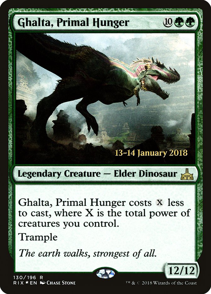 Ghalta, Primal Hunger [Rivals of Ixalan Prerelease Promos] | Card Citadel