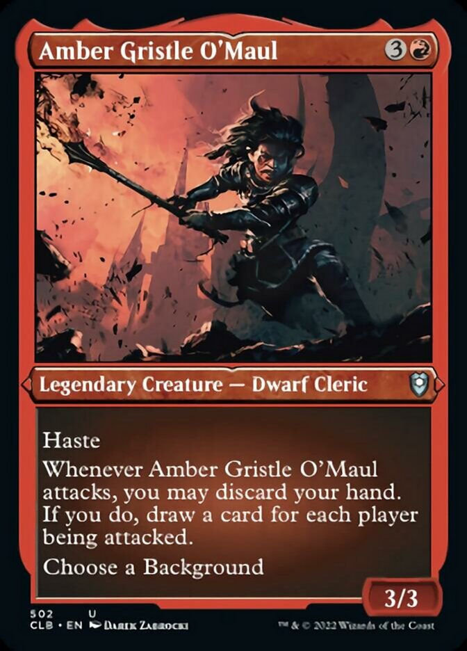 Amber Gristle O'Maul (Foil Etched) [Commander Legends: Battle for Baldur's Gate] | Card Citadel