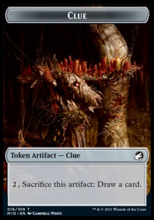 Clue // Beast (008) Double-sided Token [Innistrad: Midnight Hunt Tokens] | Card Citadel