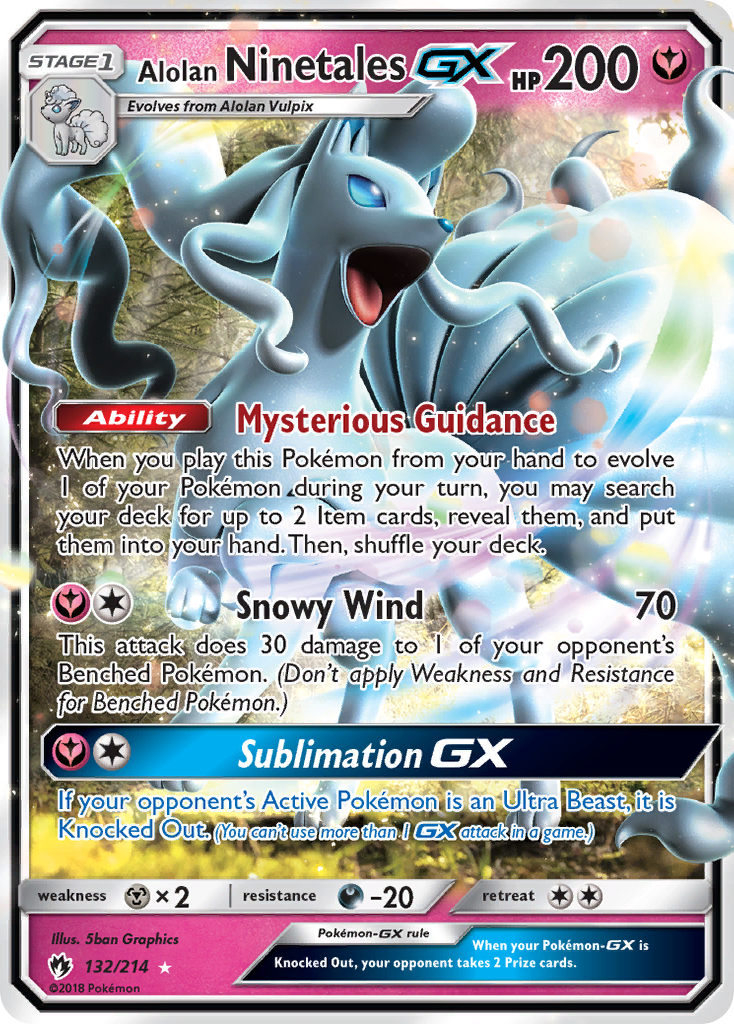 Alolan Ninetales GX (132/214) [Sun & Moon: Lost Thunder] | Card Citadel