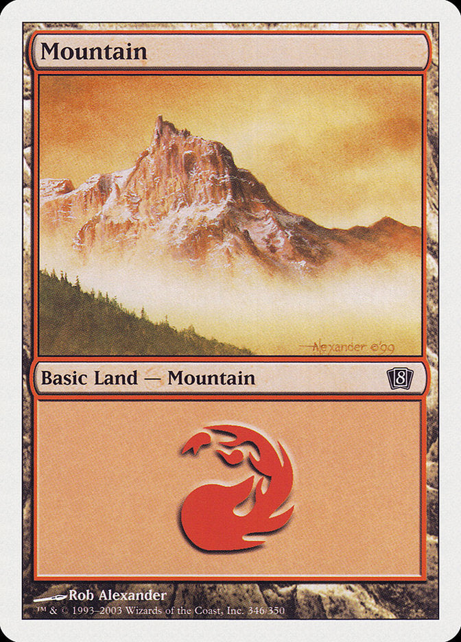 Mountain (346) [Eighth Edition] | Card Citadel