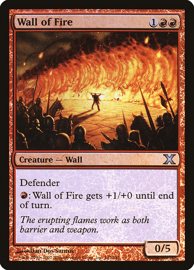 Wall of Fire (Premium Foil) [Tenth Edition] | Card Citadel