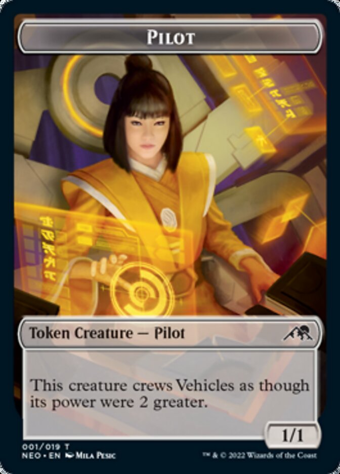 Myr // Pilot Double-sided Token [Kamigawa: Neon Dynasty Commander Tokens] | Card Citadel