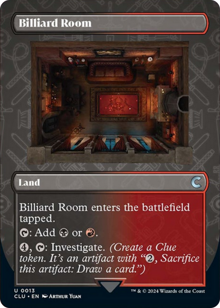 Billiard Room (Borderless) [Ravnica: Clue Edition] | Card Citadel