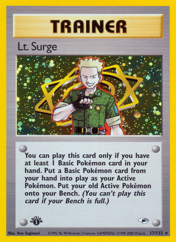 Lt. Surge (17/132) [Gym Heroes 1st Edition] | Card Citadel