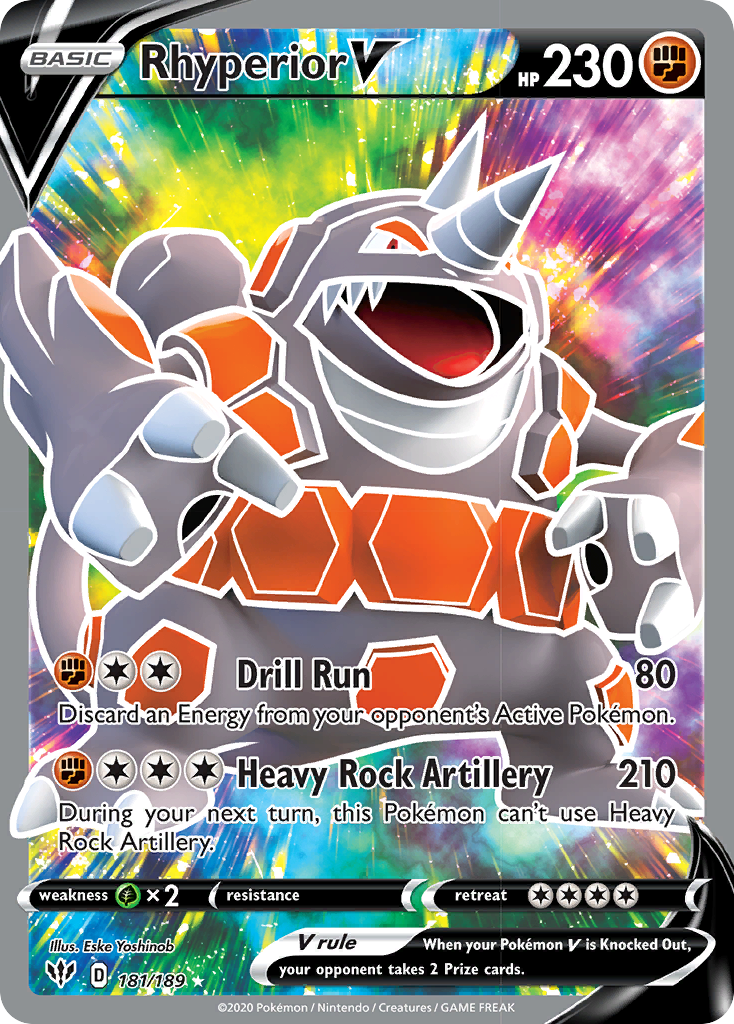 Rhyperior V (181/189) [Sword & Shield: Darkness Ablaze] | Card Citadel