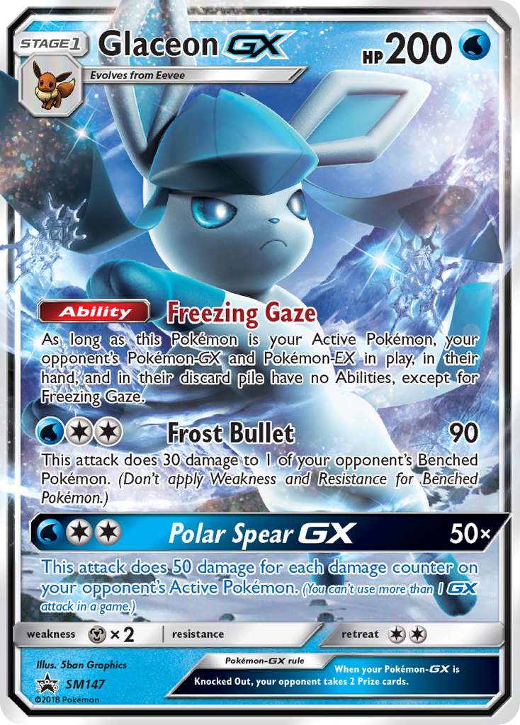Glaceon GX (SM147) [Sun & Moon: Black Star Promos] | Card Citadel