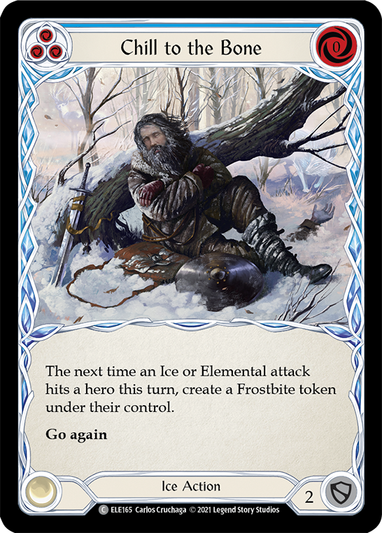 Chill to the Bone (Blue) [ELE165] (Tales of Aria)  1st Edition Normal | Card Citadel