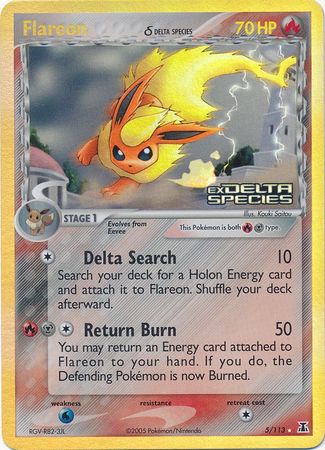 Flareon (5/113) (Delta Species) (Stamped) [EX: Delta Species] | Card Citadel