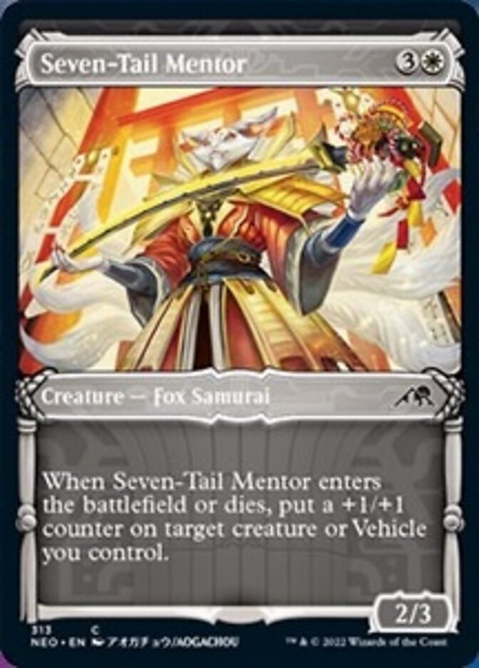 Seven-Tail Mentor (Showcase Samurai) [Kamigawa: Neon Dynasty] | Card Citadel