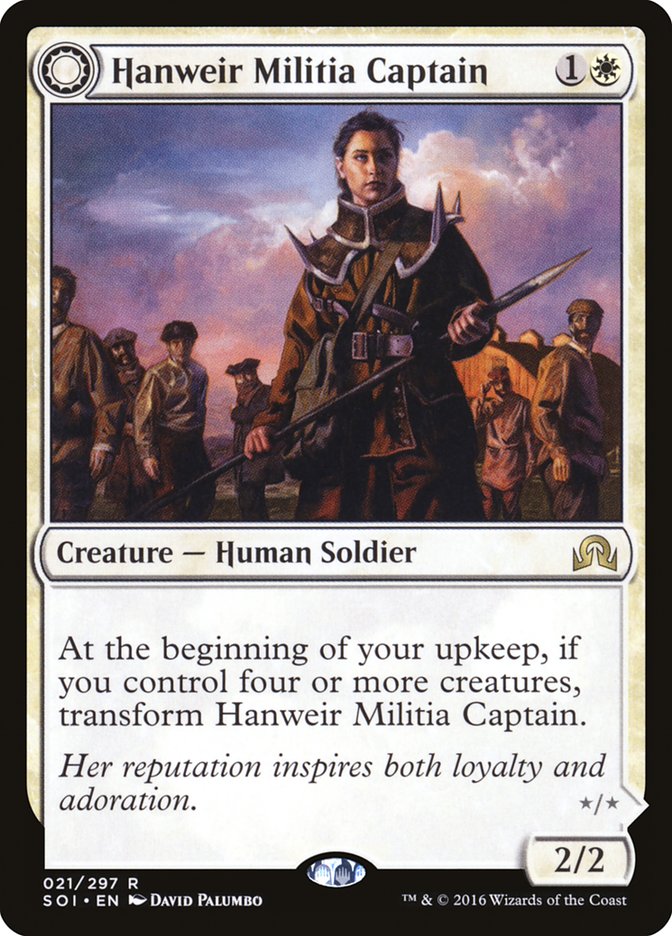 Hanweir Militia Captain // Westvale Cult Leader [Shadows over Innistrad] | Card Citadel