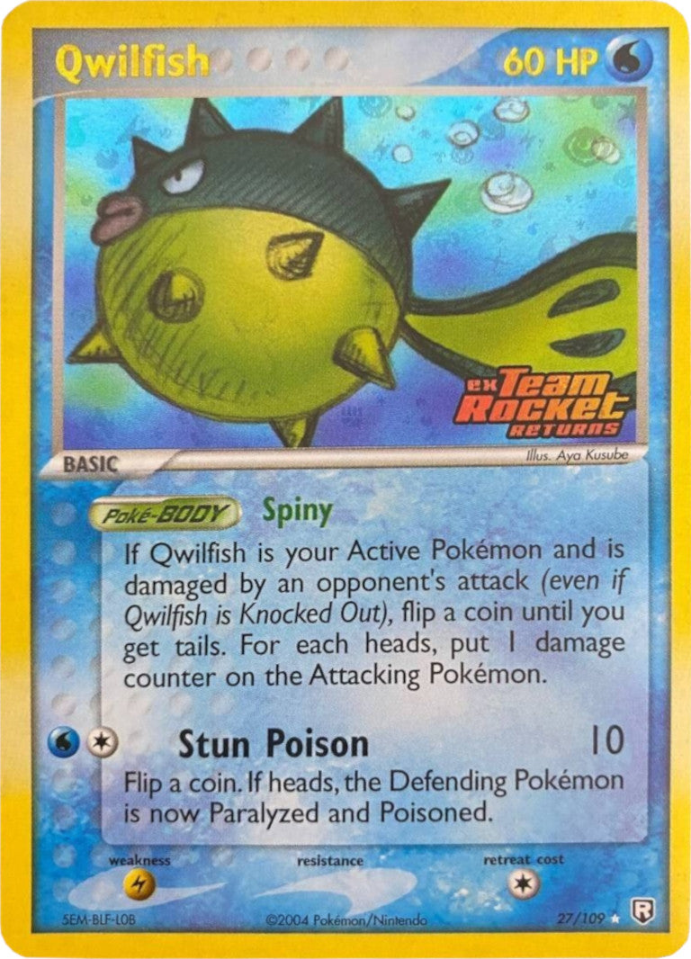 Qwilfish (27/109) (Stamped) [EX: Team Rocket Returns] | Card Citadel