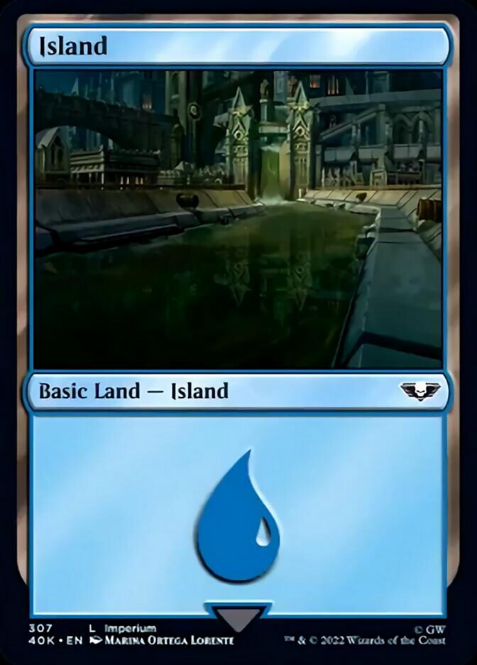 Island (307) (Surge Foil) [Universes Beyond: Warhammer 40,000] | Card Citadel