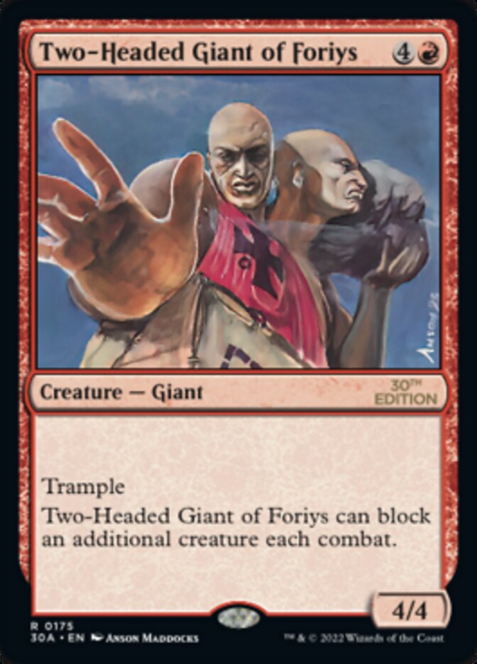 Two-Headed Giant of Foriys [30th Anniversary Edition] | Card Citadel
