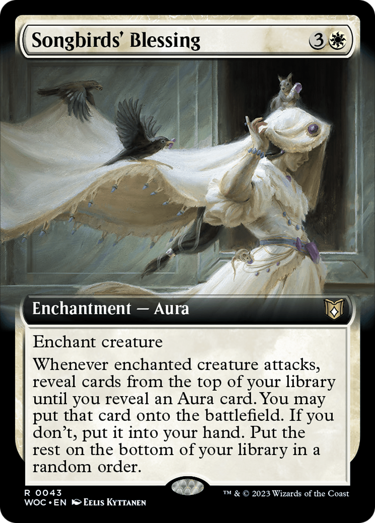 Songbirds' Blessing (Extended Art) [Wilds of Eldraine Commander] | Card Citadel