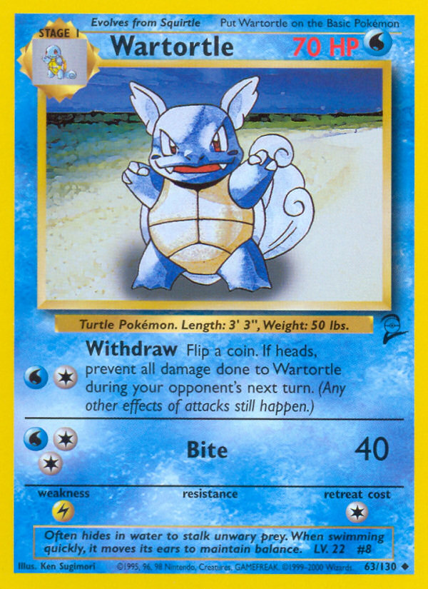 Wartortle (63/130) [Base Set 2] | Card Citadel