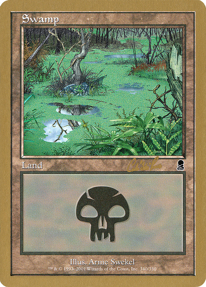 Swamp (cr340) (Carlos Romao) [World Championship Decks 2002] | Card Citadel