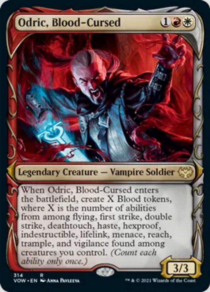 Odric, Blood-Cursed (Showcase Fang Frame) [Innistrad: Crimson Vow] | Card Citadel