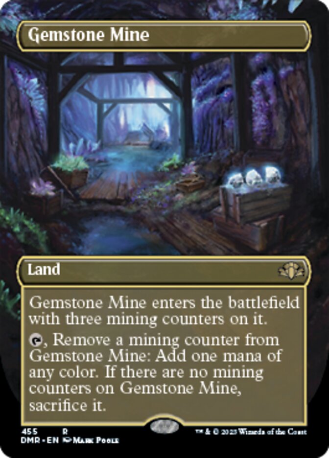 Gemstone Mine (Borderless Alternate Art) [Dominaria Remastered] | Card Citadel