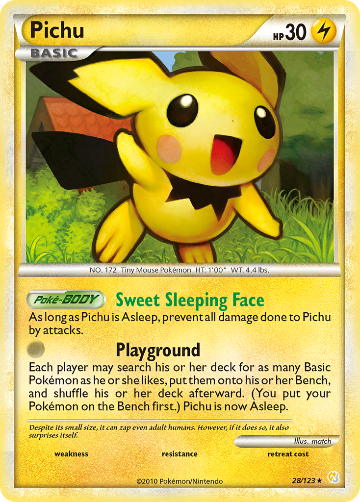 Pichu (28/123) [HeartGold & SoulSilver: Base Set] | Card Citadel