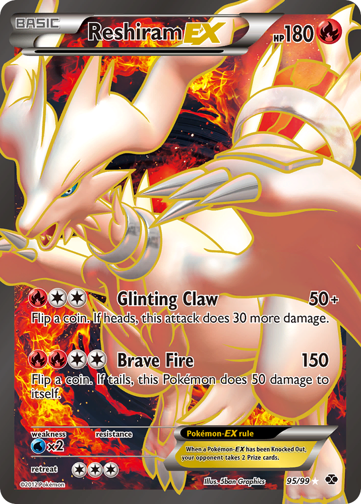 Reshiram EX (95/99) [Black & White: Next Destinies] | Card Citadel