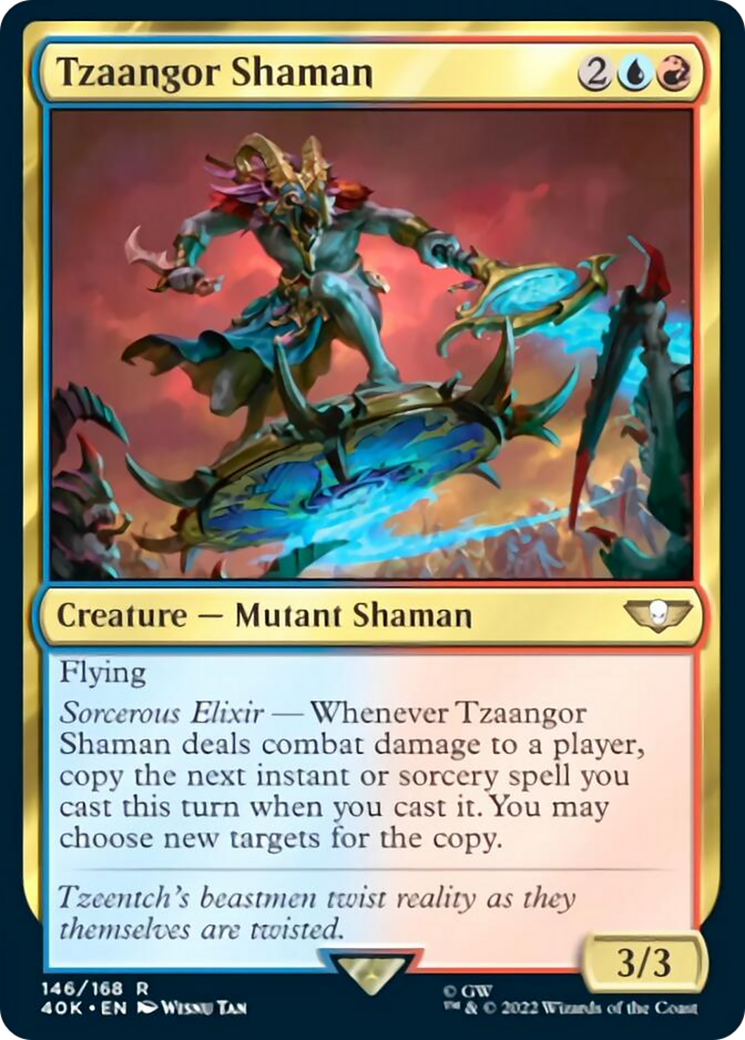 Tzaangor Shaman (Surge Foil) [Universes Beyond: Warhammer 40,000] | Card Citadel