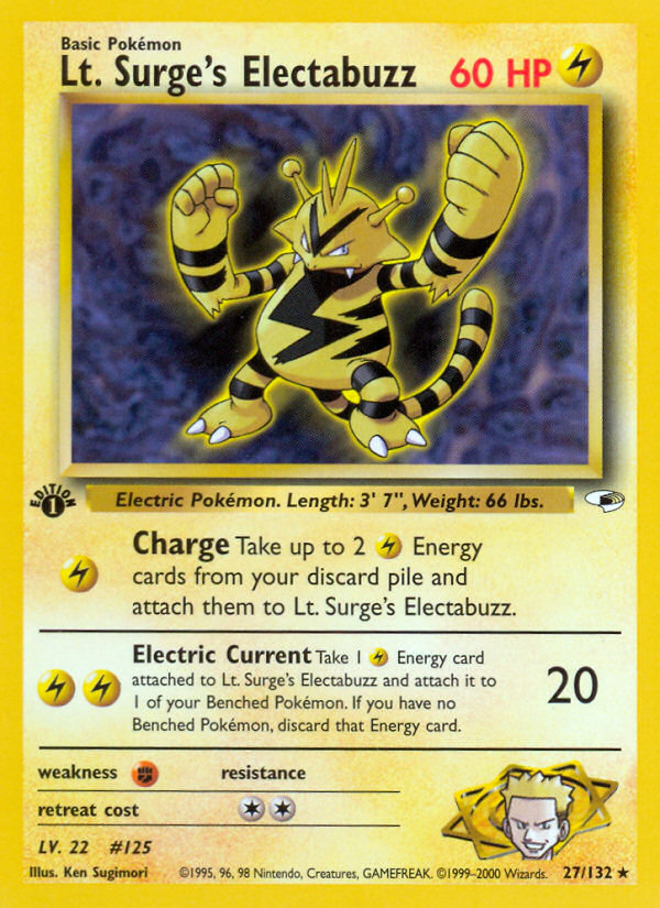 Lt. Surge's Electabuzz (27/132) [Gym Heroes 1st Edition] | Card Citadel