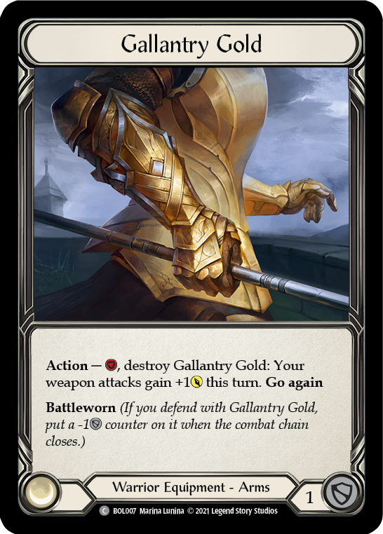 Gallantry Gold [BOL007] (Monarch Boltyn Blitz Deck) | Card Citadel