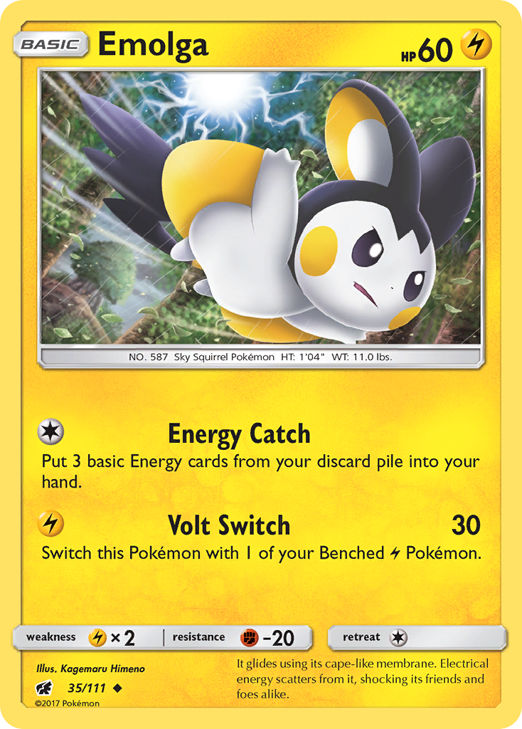 Emolga (35/111) [Sun & Moon: Crimson Invasion] | Card Citadel