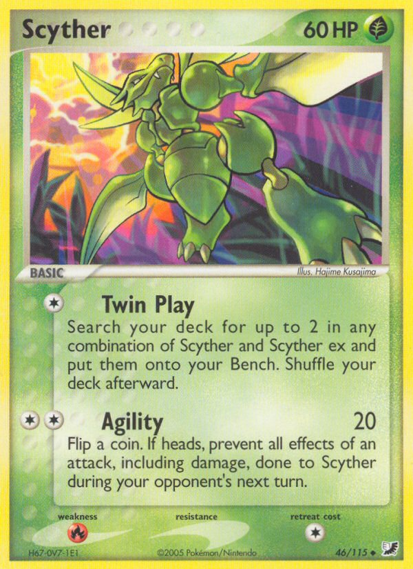 Scyther (46/115) [EX: Unseen Forces] | Card Citadel