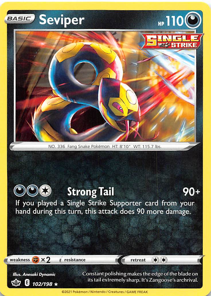 Seviper (102/198) [Sword & Shield: Chilling Reign] | Card Citadel