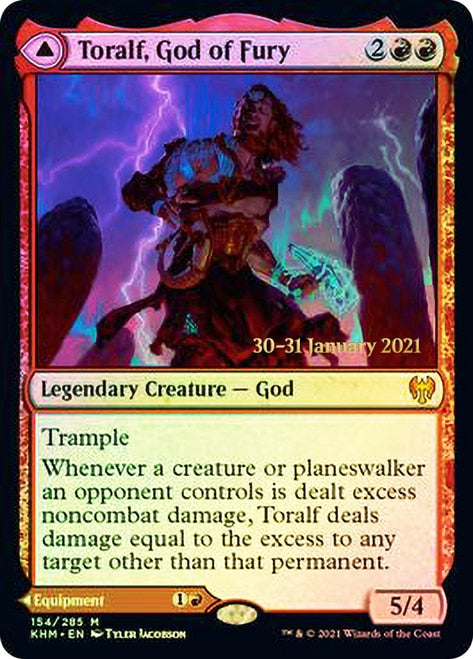 Toralf, God of Fury // Toralf's Hammer  [Kaldheim Prerelease Promos] | Card Citadel