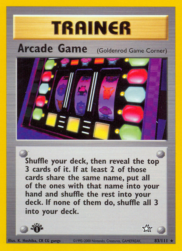 Arcade Game (83/111) [Neo Genesis 1st Edition] | Card Citadel