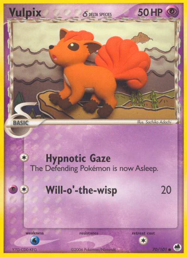 Vulpix (70/101) (Delta Species) [EX: Dragon Frontiers] | Card Citadel