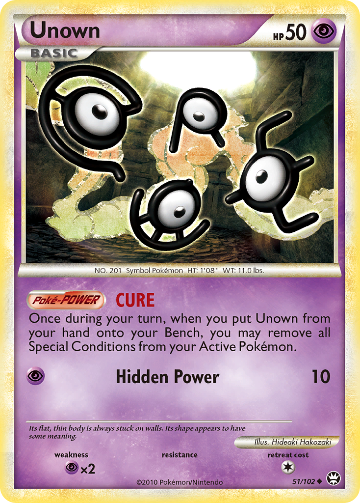 Unown (51/102) [HeartGold & SoulSilver: Triumphant] | Card Citadel