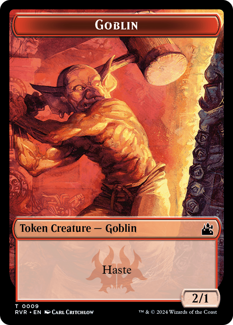 Saproling // Goblin (0009) Double-Sided Token [Ravnica Remastered Tokens] | Card Citadel